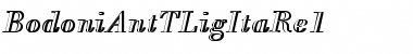 Download BodoniAntTLigItaRe1 Regular Font Title Preview