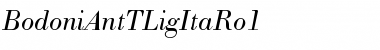 Download BodoniAntTLigItaRo1 Regular Font Title Preview