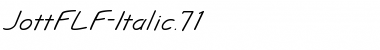 Download JottFLF-Italic.71 71 Font Title Preview