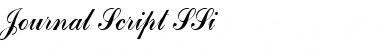 Download Journal Script SSi Regular Font Title Preview
