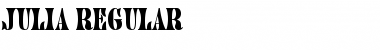 Download Julia Regular Font Title Preview