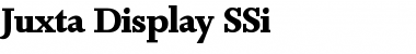Download Juxta Display SSi Regular Font Title Preview