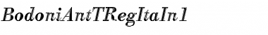 Download BodoniAntTRegItaIn1 Regular Font Title Preview