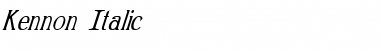 Download Kennon Italic Font Title Preview