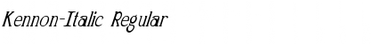 Download Kennon-Italic Regular Font Title Preview