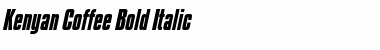 Download Kenyan Coffee Bold Italic Font Title Preview