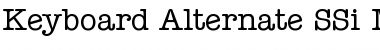 Download Keyboard Alternate SSi Medium Alternate Font Title Preview