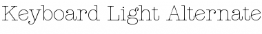 Download Keyboard Light Alternate SSi Light Alternate Font Title Preview