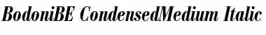 Download BodoniBE-CondensedMedium MediumItalic Font Title Preview