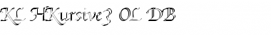 Download KL HKursive3 OL DB Normal Font Title Preview