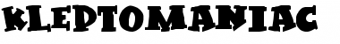 Download Kleptomaniac Regular Font Title Preview