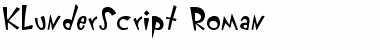 Download KlunderScript Roman Font Title Preview