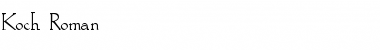 Download Koch Roman Font Title Preview