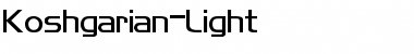 Download Koshgarian-Light Regular Font Title Preview
