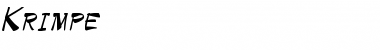 Download Krimpe Regular Font Title Preview