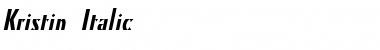 Download Kristin Italic Font Title Preview