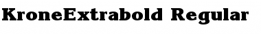 Download KroneExtrabold Regular Font Title Preview