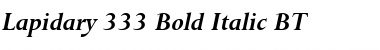 Download Lapidary333 BT Bold Italic Font