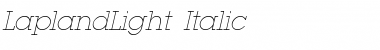 Download LaplandLight Italic Font Title Preview