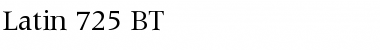 Download Latin725 BT Roman Font Title Preview